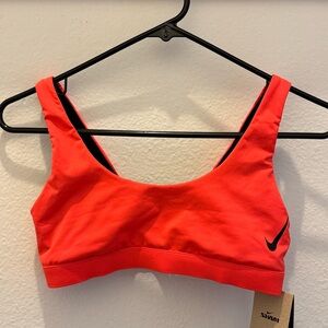 Nike Scoop Neck Bikini Top Red XS New with Tag